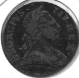 Monedas - Europa - Gran Bretaña - 601 - Año 1772 - 1/2 Penny