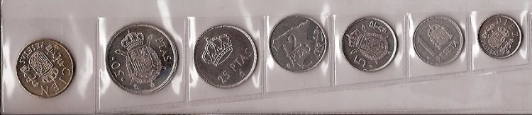 Monedas - España - Juan Carlos I (pesetas) - 1984 - Año completo - Click en la imagen para cerrar
