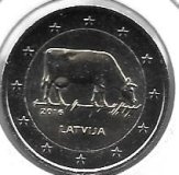 Monedas - Euros - 2€ - Letonia - Año 2016 - Vaca