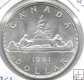 Monedas - America - Canadá - 54 - Año 1961 - dolar - plata