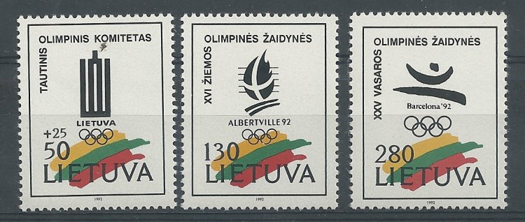 J - Juegos Olimpicos - 427/29 - Lituania - ** - Año 1992 - Click en la imagen para cerrar