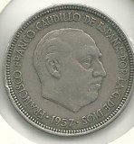 Monedas - España - Estado Español (18-VII-1936 / 20 - 005 pesetas - 311 - Año 1957*62
