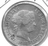 Monedas - EspaÃ±a - Isabel II (1833 - 1868) - 487 - 1868 - 50 ct de peso - Filipinas - plata