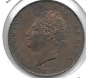 Monedas - Europa - Gran Bretaña - 692 - Año 1827 - 1/2 Penny
