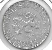 Monedas - Europa - Checoslovaquia - 11 - 1928 - 5 corona - plata
