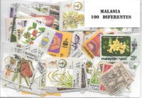 Paises - Asia - Malasia - 100 sellos diferentes