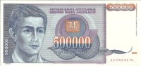 Billetes - Europa - Yugoslavia - 119 - sc - Año 1993 - 500000 dinara