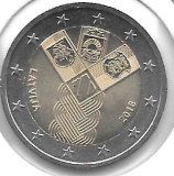 Monedas - Euros - 2€ - Letonia - Año 2018 - 100 Aniversario Estados Bálticos