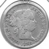 Monedas - EspaÃ±a - Isabel II (1833 - 1868) - 428 - 1868 - 40 ct de escudo - Madrid - plata