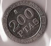 Monedas - España - Juan Carlos I (pesetas) - 2000 - 200 pesetas