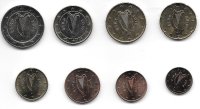 Monedas - Euros - Colección en tiras - Irlanda - Año 2016 - Colección 8 monedas