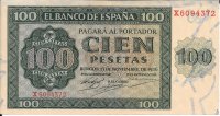 Billetes - España - Estado Español (1936 - 1975) - 100 ptas - 484 - EBC+ - Año 1936 - Noviembre - num ref: X6094372