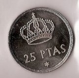 Monedas - España - Juan Carlos I (pesetas) - 1975 *79 - 025 pesetas