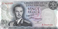Billetes - Europa - Luxemburgo - 54 - SC - 1966 - 20 Francos - num ref:A344849