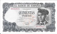 Billetes - EspaÃ±a - Estado EspaÃ±ol (1936 - 1975) - 500 ptas - 507 - ebc+ - 1971 - num. ref: O135935
