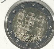 2€ - Luxemburgo - Año 2012 - Boda Real