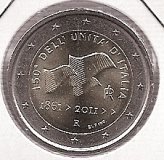 2€ - Italia - Año 2011 - 150 aniv. Unificación