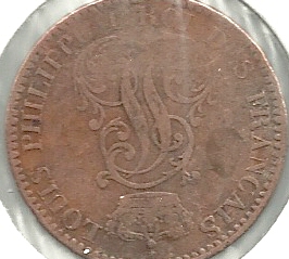 Monedas - Europa - Francia (Guayana Francesa) - A2 - Año 1846 - 10 Ct - Click en la imagen para cerrar