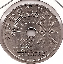 Estado Español (18-VII-1936 / 20 - 0.25 pesetas - 247 - ebc+ - Año 1937 - Click en la imagen para cerrar
