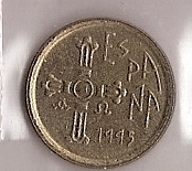 Monedas - España - Juan Carlos I (pesetas) - 1995 - 005 pesetas