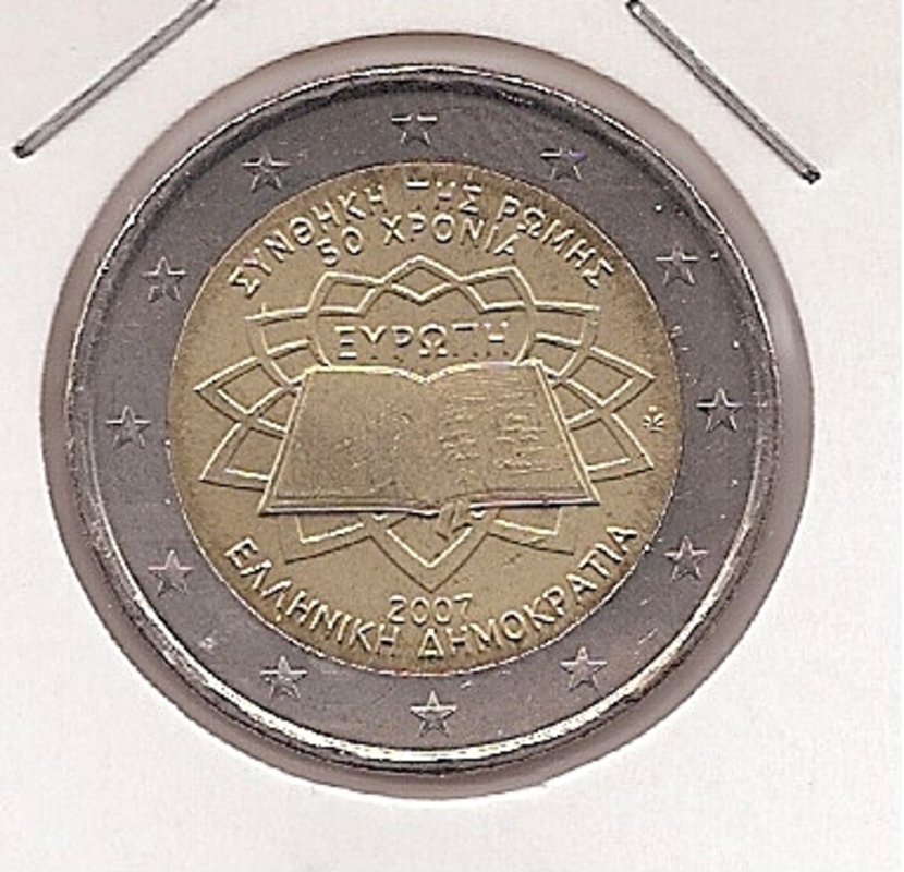 2€ - Grecia - SC - Año 2007 - Tratado de Roma
