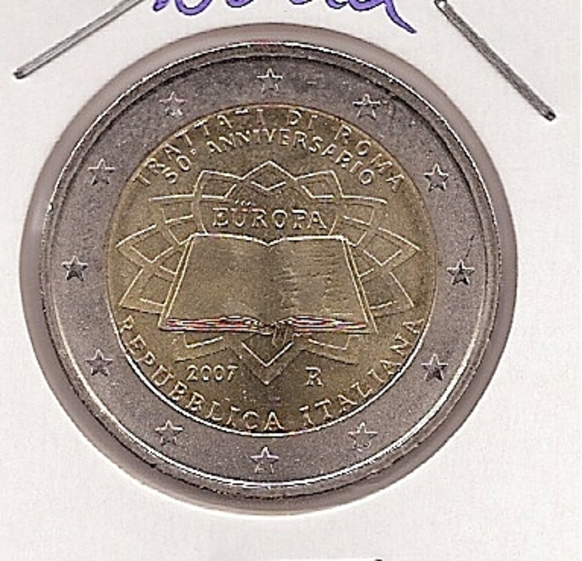 2€ - Italia - SC - Año 2007 - Tratado de Roma