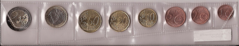 Colección en tiras - Eslovaquia - sc - Año 2009 - 8 monedas - Click en la imagen para cerrar