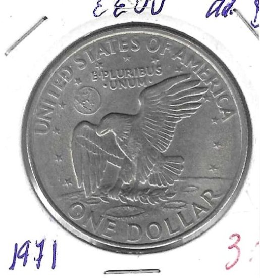 Monedas - America - Estados Unidos - 203 - 1971 - dolar - plata - Click en la imagen para cerrar