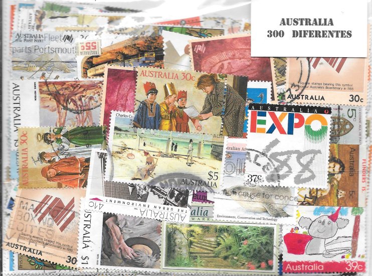 Paises - Oceania - Australia - 300 Sellos diferentes - Click en la imagen para cerrar