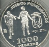 Monedas - Espa&ntilde;a - Juan Carlos I (pesetas) - Estuches oficiales - A&ntilde;o 2000 - 1000 Pesetas - Juegos Paralimpicos