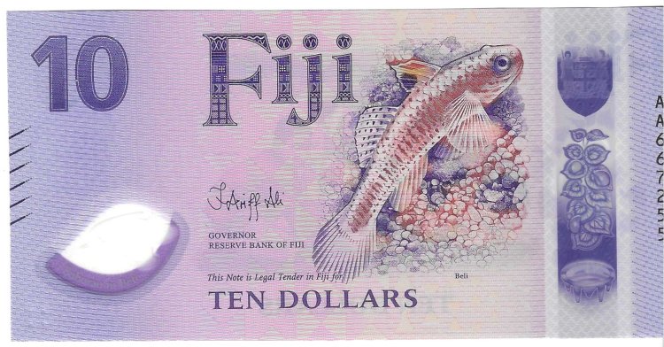 Billetes - Oceania - Islas Fiji - 126 - SC - 2026 - 10 dolares - Num.ref: AA667255 - Click en la imagen para cerrar
