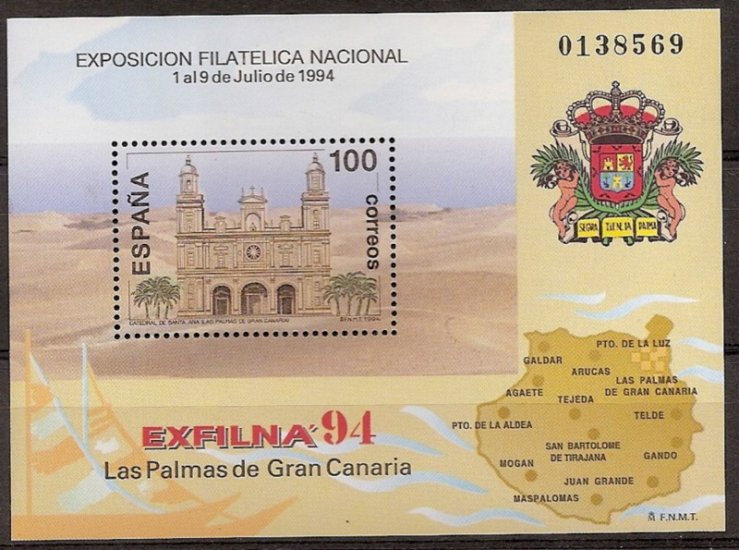 Sellos - Países - España - 2º Cent. (Series Completas) - Juan Carlos I - 1994 - 3313 - ** - Click en la imagen para cerrar