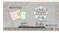 Billetes - Africa - Ruanda - 6 - SC - 1976 - 20 francos - Num.ref: BC667409