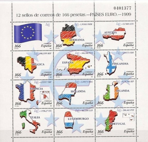Sellos - Países - España - 2º Cent. (Series Completas) - Juan Carlos I - 1999 - 3632/43 - ** - Click en la imagen para cerrar