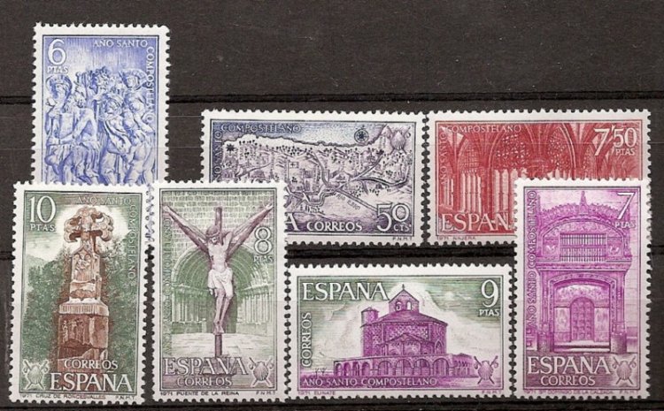 Sellos - Pa&iacute;ses - Espa&ntilde;a - 2&ordm; Cent. (Series Completas) - Estado Espa&ntilde;ol - 1971 - 2047/53 - ** - Click en la imagen para cerrar