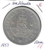 Monedas - Oceania - Nueva Zelanda - 30 - 1953 - corona - plata