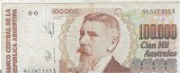 Billetes - America - Argentina - 336 - MBC- - 1990 - 100000 austral - Num.ref: 91587432A