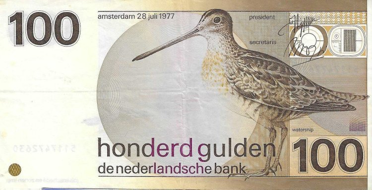 Billetes - Europa - Holanda - 97 - MBC - 1977 - 100 gulden - Num.ref: 5117472630 - Click en la imagen para cerrar
