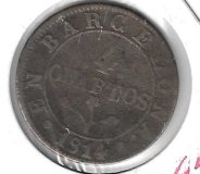 Monedas - EspaÃ±a - Jose NapoleÃ³n (1808 - 1814) - 25 - 1814 - 4 quartos