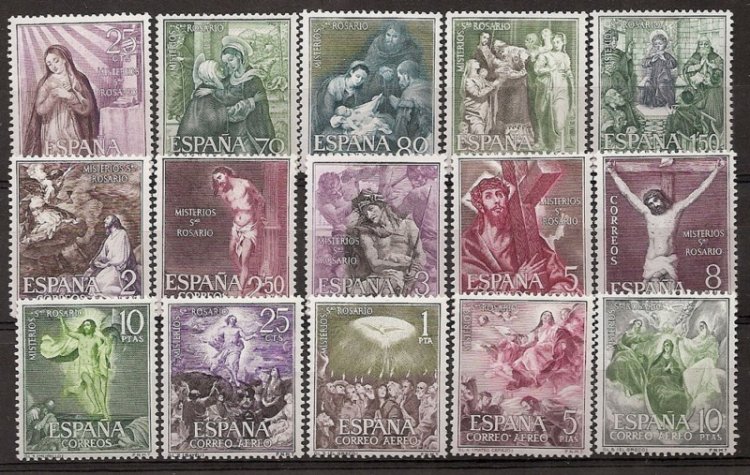 Sellos - Países - España - 2º Cent. (Series Completas) - Estado Español - 1962 - 1463/77 - ** - Click en la imagen para cerrar