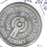 Monedas - Europa - Hungria - 615 - 1979 - 200 forint - plata