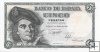 Billetes - España - Estado Español (1936 - 1975) - 5 ptas - 465 - S/C - Año 1948 - num ref: E04777294