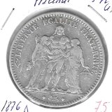 Monedas - Europa - Francia - 820.1 - 1876A - 5 francos - plata