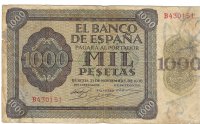 Billetes - EspaÃ±a - Estado EspaÃ±ol (1936 - 1975) - 1000 ptas - 509 - BC+ - 1936 - Num.ref: B4301515