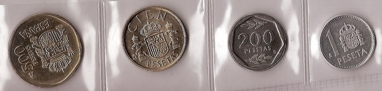 Monedas - España - Juan Carlos I (pesetas) - 1988 - Año completo - Click en la imagen para cerrar