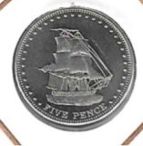 Monedas - America - Tristan da Cunha - 4 - 2008 - 5 pence - Islas Stoltenhof