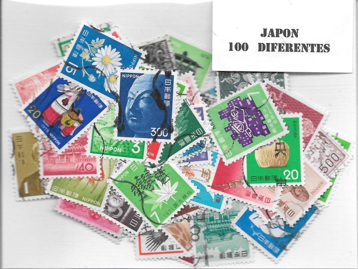 Paises - Asia - Japon - 100 sellos diferentes - Click en la imagen para cerrar