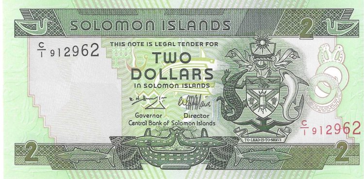 Billetes - Oceania - Islas Salomon - 18 - SC - 1997 - 2 dolares - Num.ref: 912962 - Click en la imagen para cerrar