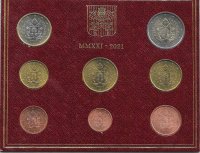 Monedas - Euros - Estuches Oficiales - Vaticano - - FDC - 2021 - Coleccion 8 monedas