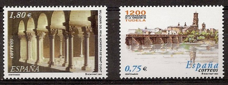 Sellos - Países - España - 2º Cent. (Series Completas) - Juan Carlos I - 2002 - 3892/93 - ** - Click en la imagen para cerrar